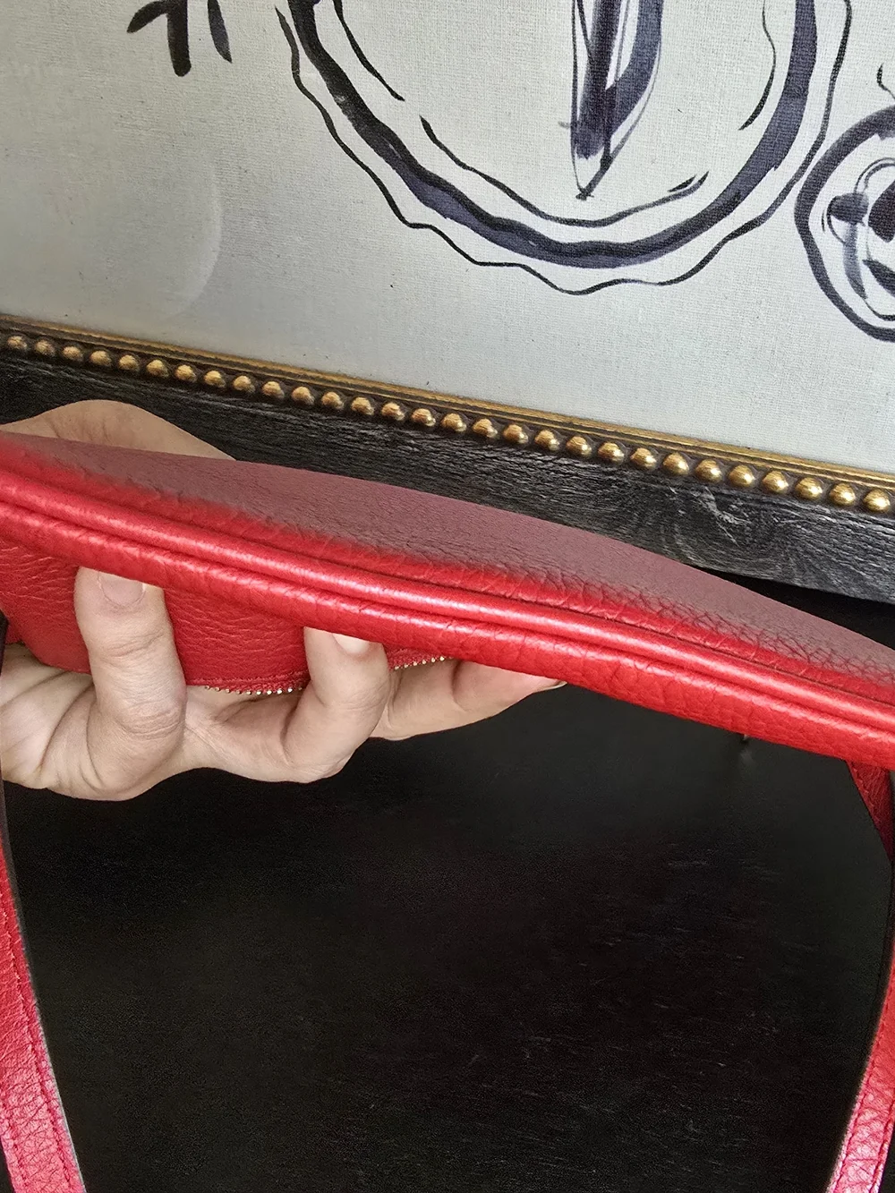 Michael Kors Red Leather Crossbody Mini Bag